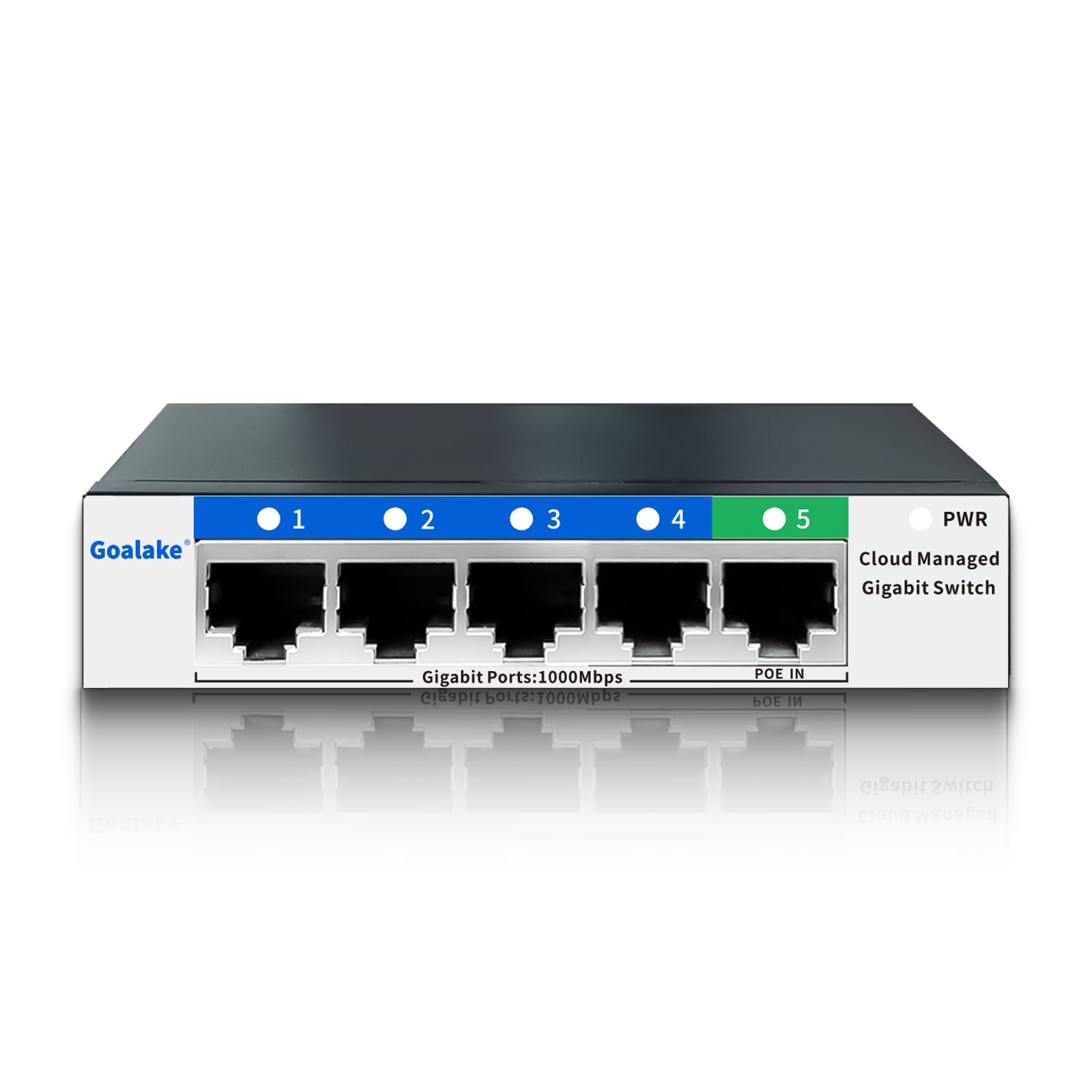 5 Port Gigabit Switch, Easy Smart Managed Ethernet Switch, Network Hub, Ethernet Splitter, Plug & Play, Fanless Metal Design, Vl